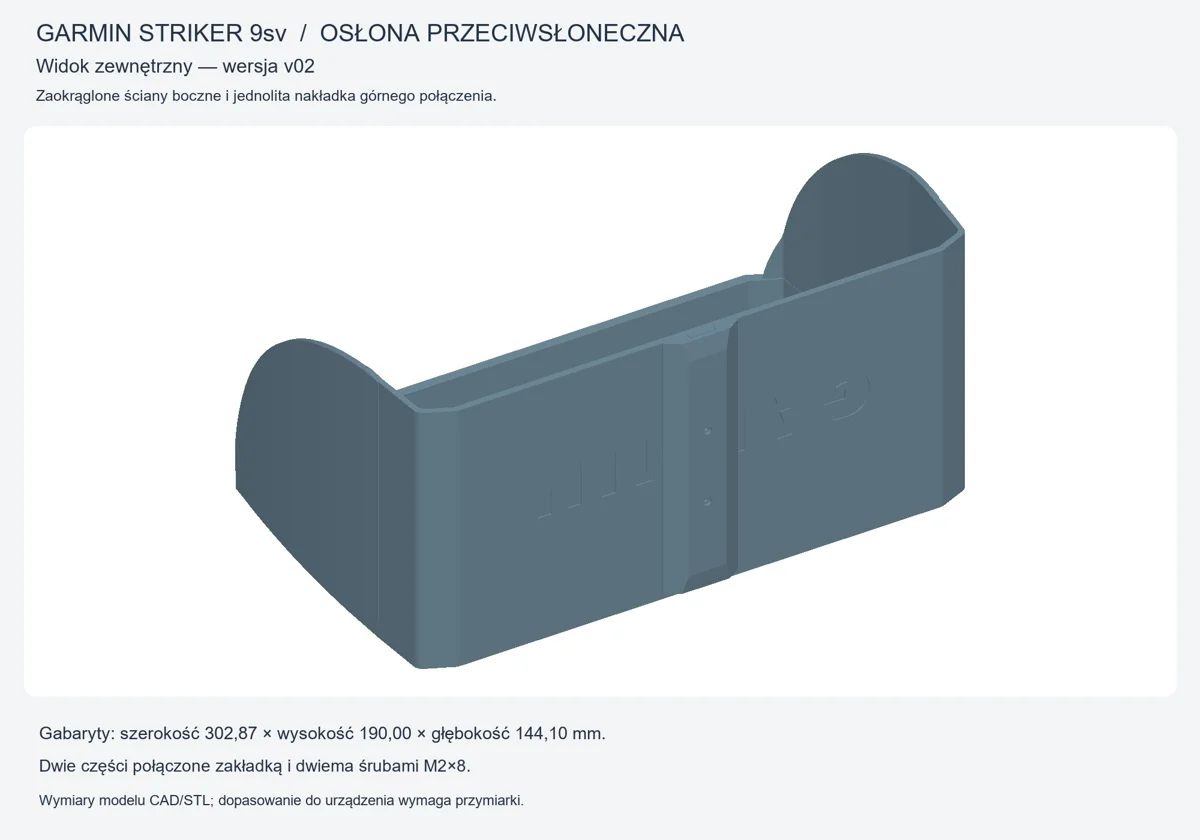 Osłona przeciwsłoneczna Garmin Striker 9SV / Vivid 9SV — zdjęcie 3