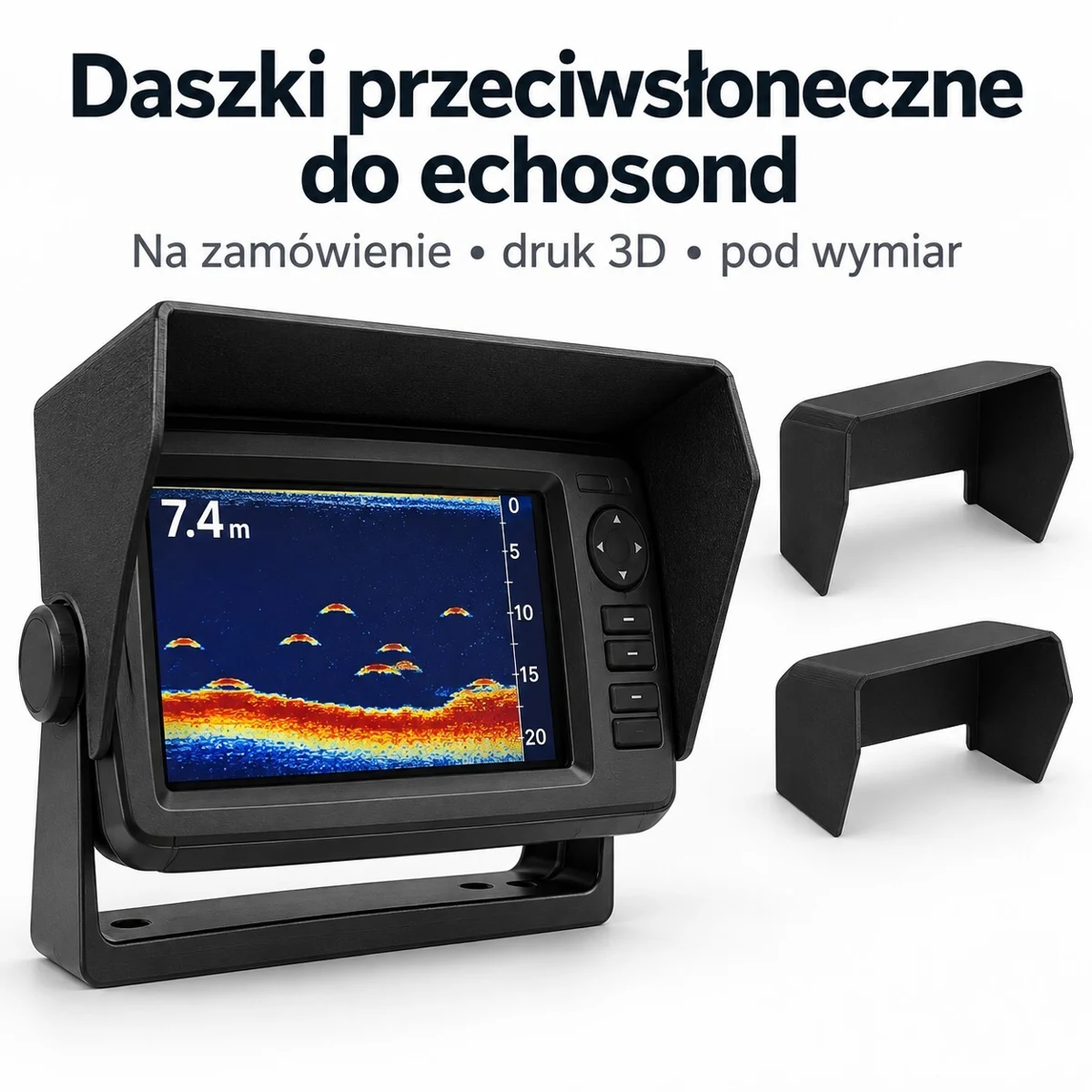 Daszek przeciwsłoneczny do echosondy – Garmin Lowrance Humminbird–na wymiar